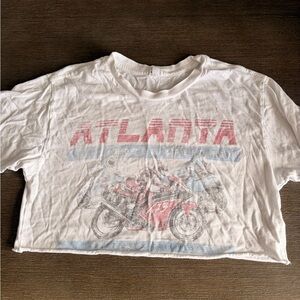 Garage Tee - Atlanta Motorcycle graphic, cropped